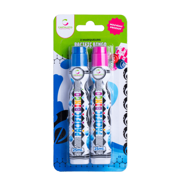 Marqueurs Pacific bingo par 2 - Bleu & Rose