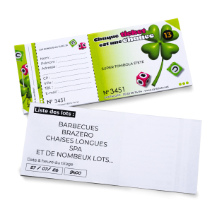 Tickets de tombola personnalisés - Chance