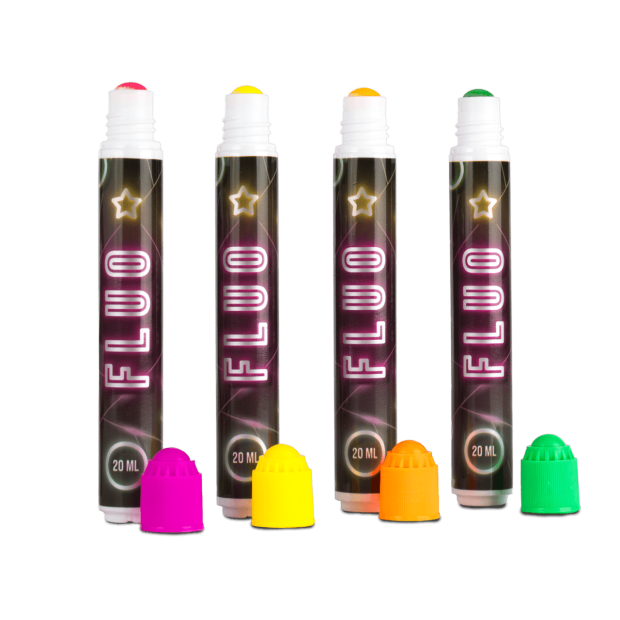 Box of 24 Fluorescent 20ml Bingo Markers | Cartaloto