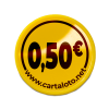 Jetons plastique buvette - 0,5€ Jaune - face