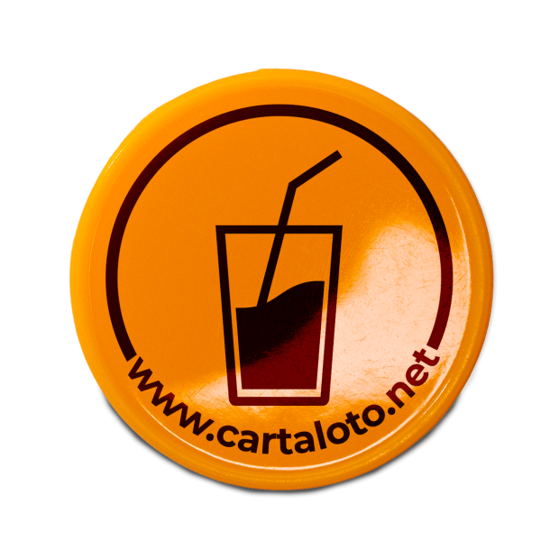 Jetons plastique buvette - Boisson Orange - Face