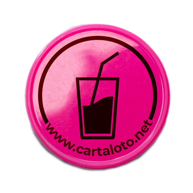 Jetons plastique buvette - Boisson Rose - Face