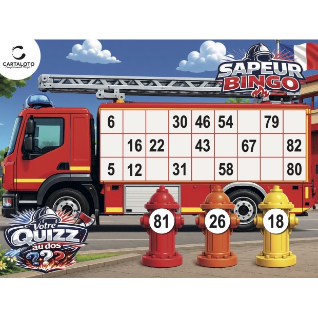 Firefighters Bingo Game | Special Themed Card