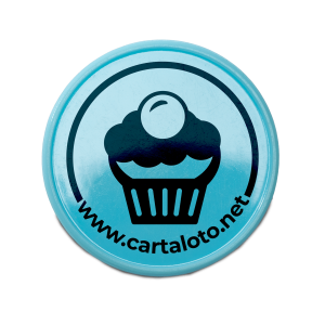 Jetons plastique buvette - dessert bleu - face