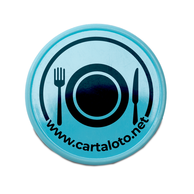 Jetons plastique buvette - repas bleu - face