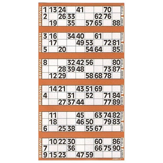Jumbo Bingo ticket booklets I Bingo book tickets I Bingo flyers ticket