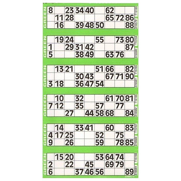 Jumbo Bingo ticket booklets I Bingo book tickets I Bingo flyers ticket