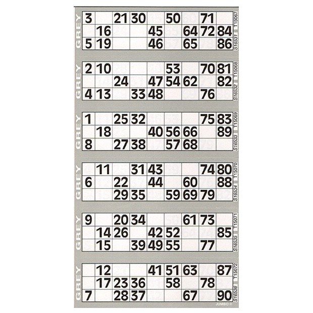 Jumbo Bingo ticket booklets I Bingo book tickets I Bingo flyers ticket