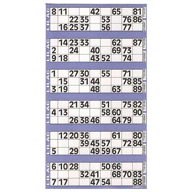 Jumbo Bingo ticket booklets I Bingo book tickets I Bingo flyers ticket