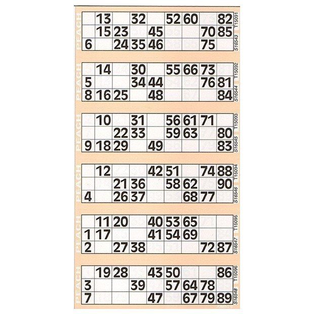 Jumbo Bingo Bloc I Carnet bingo I Grilles de bingo prédécoupés