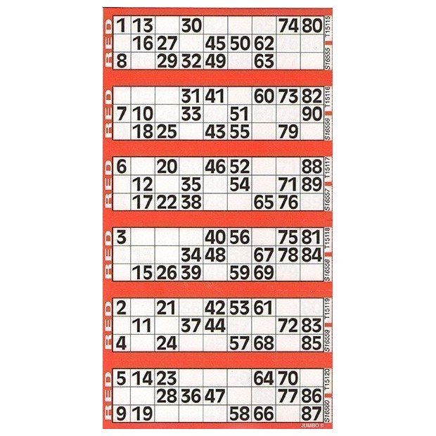 Jumbo Bingo Bloc I Carnet bingo I Grilles de bingo prédécoupés