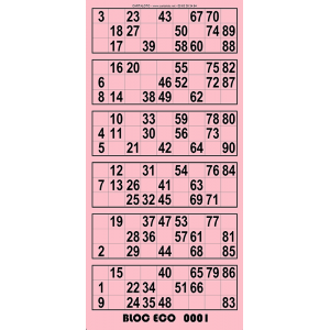 Bingo tickets with 6 grids I 90 ball bingo I Bingo paper sheets