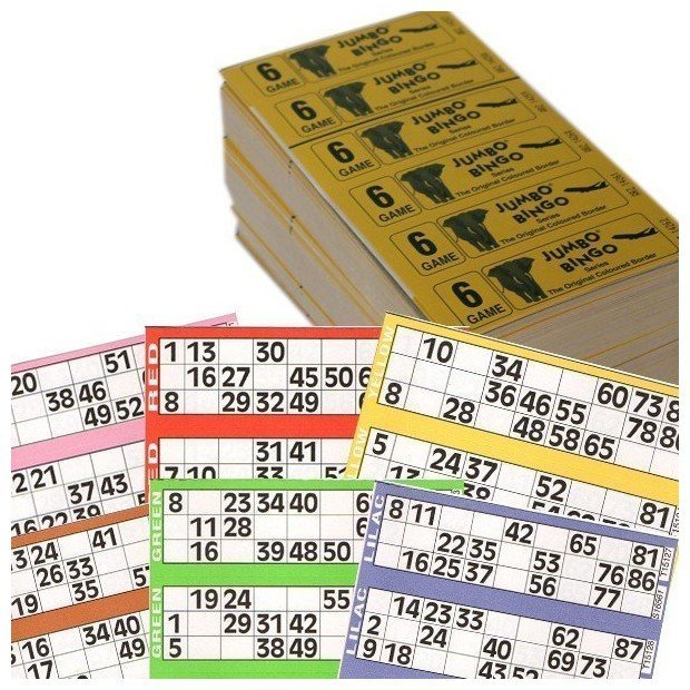 Bingo sheets I Game Jumbo Bingo books I Bingo tickets 6 to view