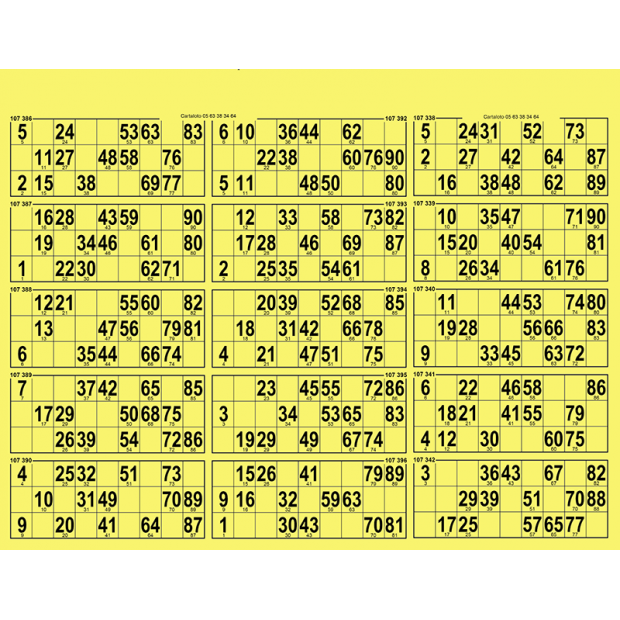 34 planches de loto 15 grilles en carton très rigide I Carton loto