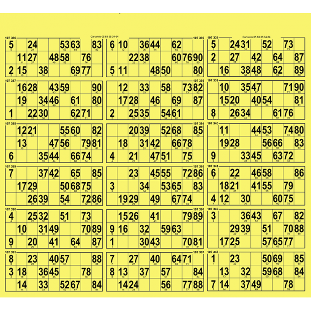 28 Thick cardboard bingo tickets I Hard bingo cards I 90 ball bingo