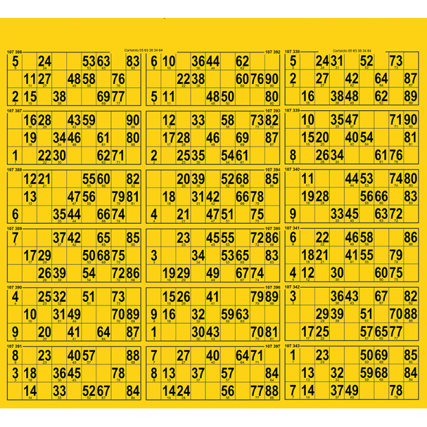 28 planches de loto 18 grilles I Cartons loto très rigides