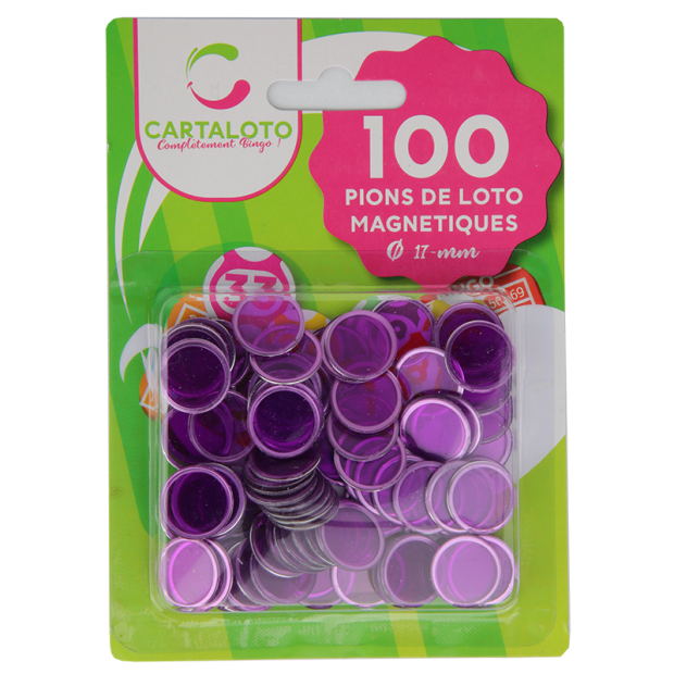 24 bags of 100 magnetic bingo game chips I Magnetic wand chips