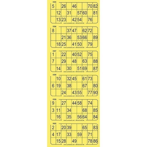 Bloc Piccolo I Carnet bingo I Jeux bingo