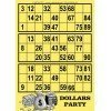 Dollar Party 3 grids bingo cards I Bingo disposable cards