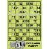 Dollar Party 3 grids bingo cards I Bingo disposable cards