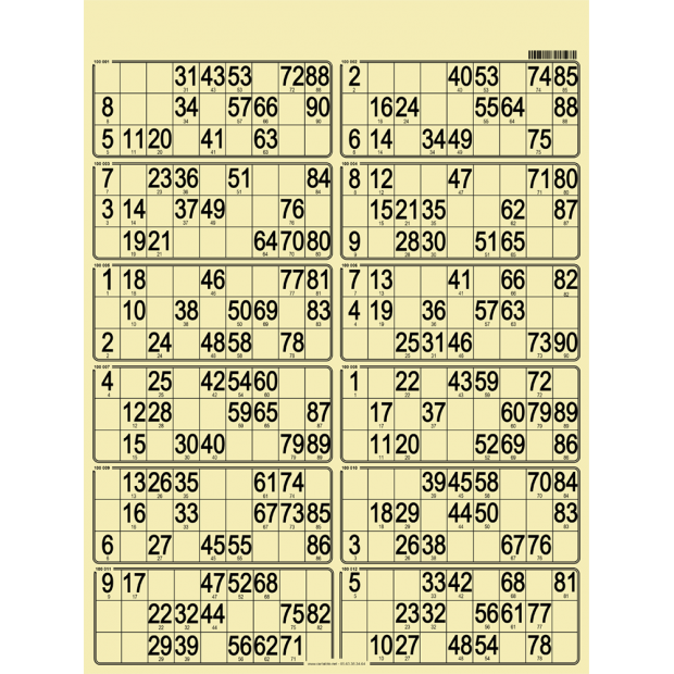 42 planches de loto bristol 12 grilles I Personnalisable texte & logo