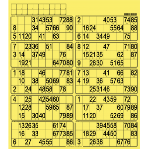 50 Paper 90 ball bingo tickets with 10 grids I 1-90 bingo ball game